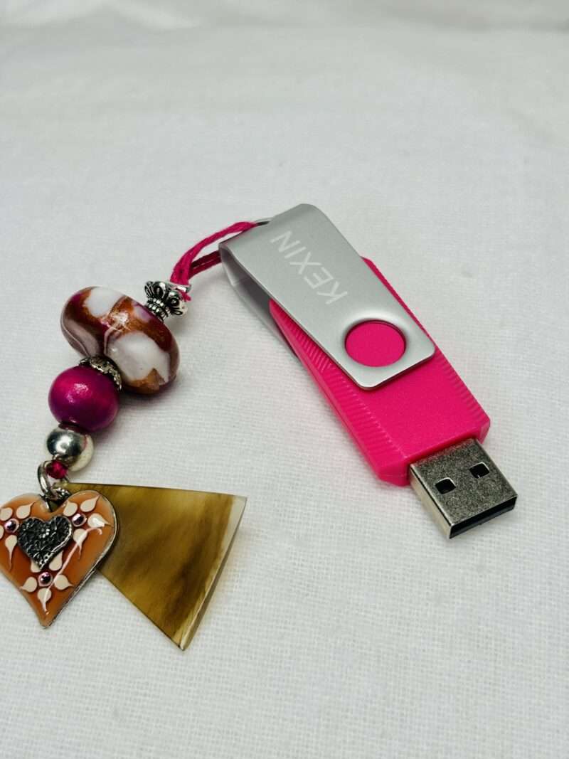 Bijou Clé usb - Rose Coeur