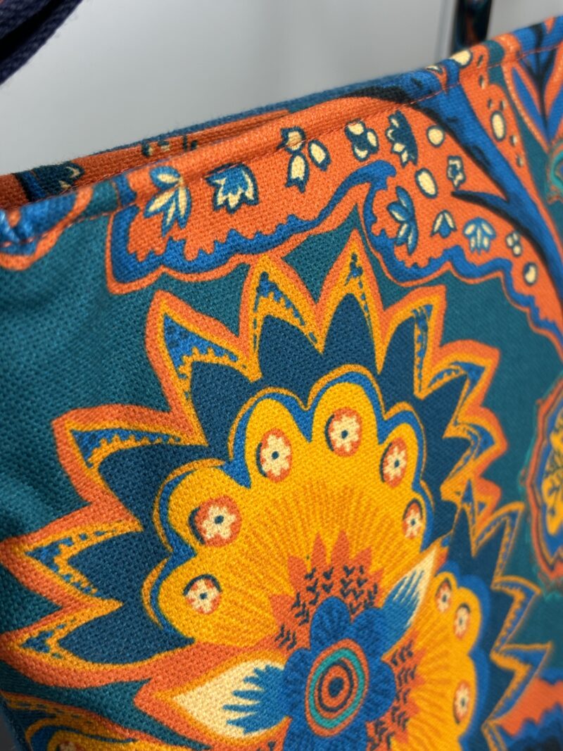 Sac Hoplala - Floral Orange et Bleu – Image 2