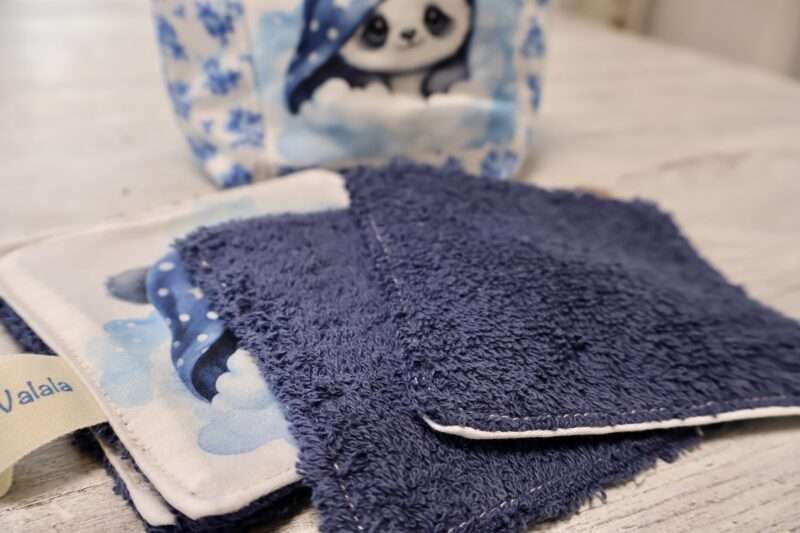 Panière + Lingettes - Panda Bleu – Image 3