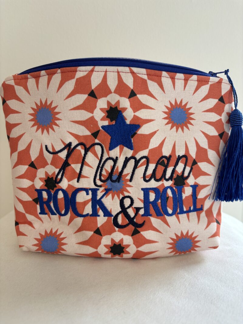 Trousse Trésors - Maman Rock and Roll bleu GM