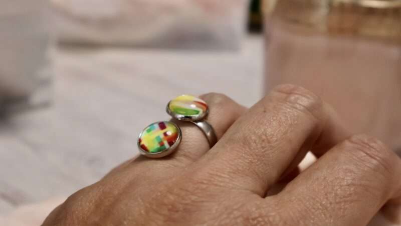 Bague Double - Entrelacs Couleurs – Image 3