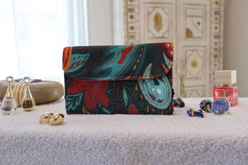 Trousse à Bijoux - Fleurs en Rouge