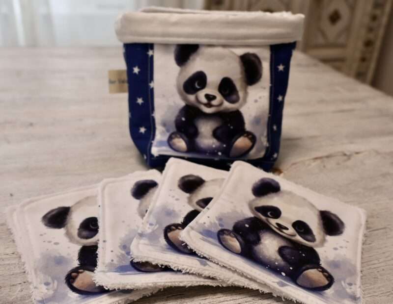 Panière + Lingettes - Adorable Panda