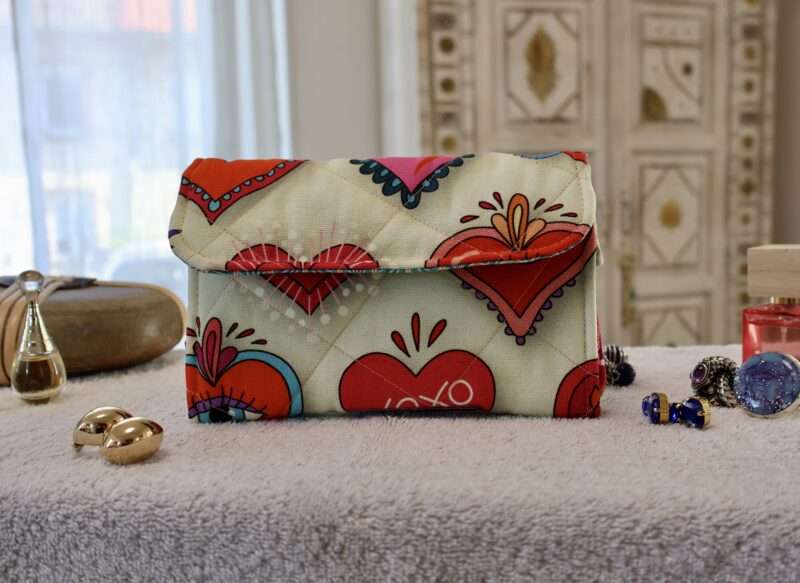 Trousse à Bijoux - Coeurs en Couleur
