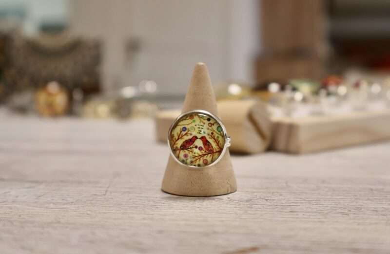 Bague Ronde - Couple Oiseaux