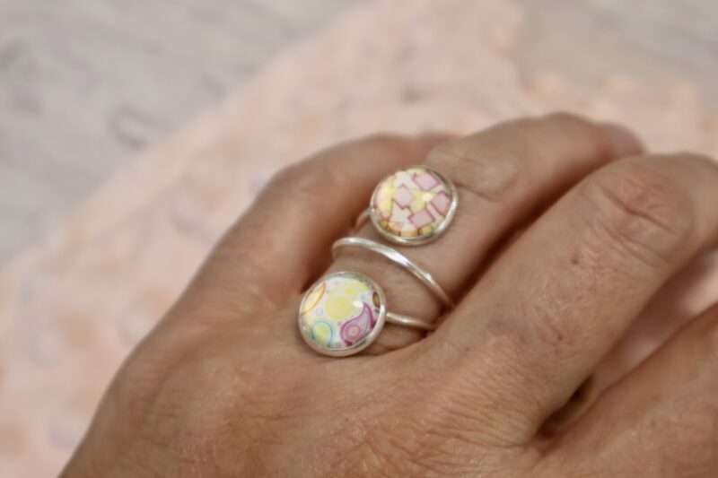 Bague Double - Entrelacs Douceur en Rose – Image 2