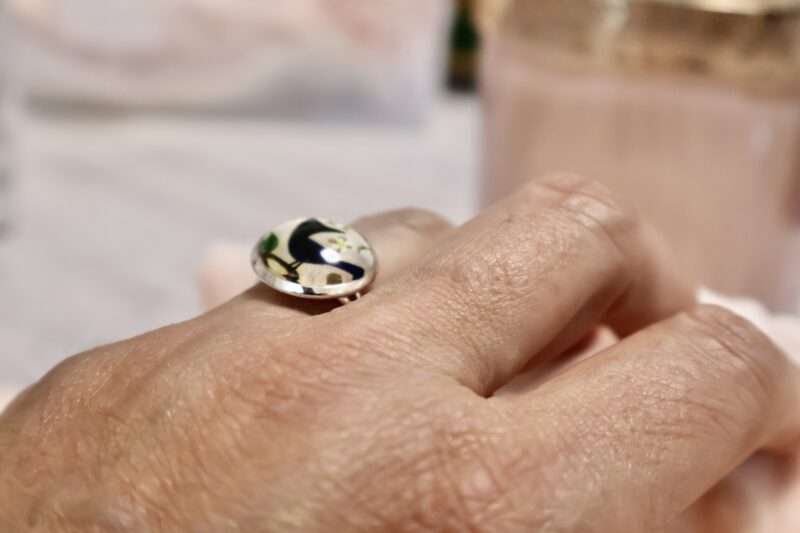 Bague Ronde - Oiseau Bleu – Image 3