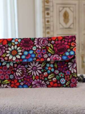 Trousse à Bijoux - Fleurs en Mauve