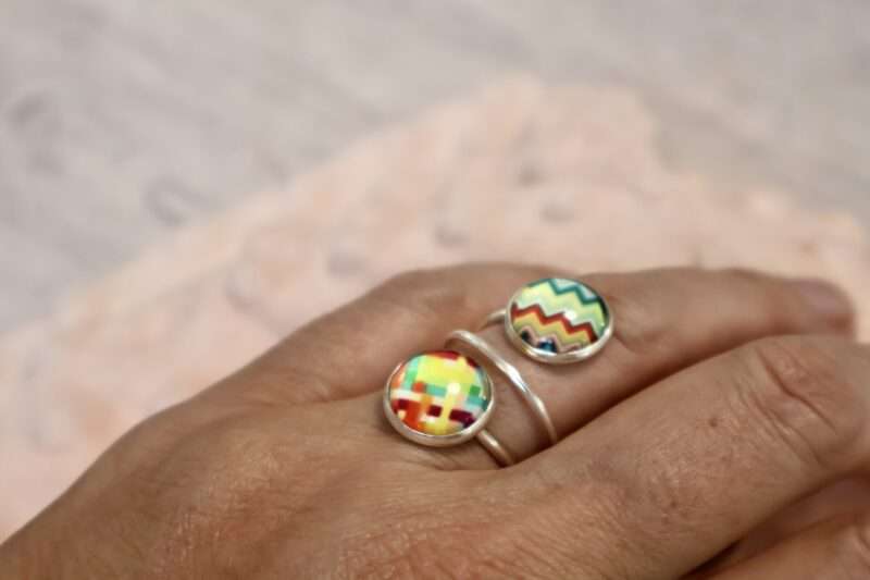 Bague Double - Entrelacs en Couleur – Image 3