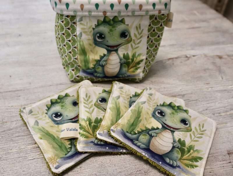 Panière + Lingettes - Adorable Dinosaure