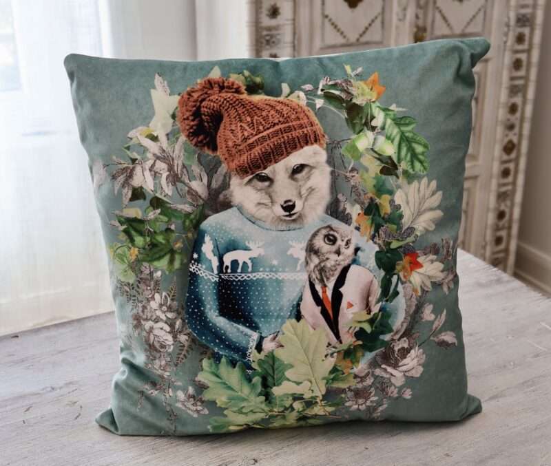 Coussin Renard et Chouette