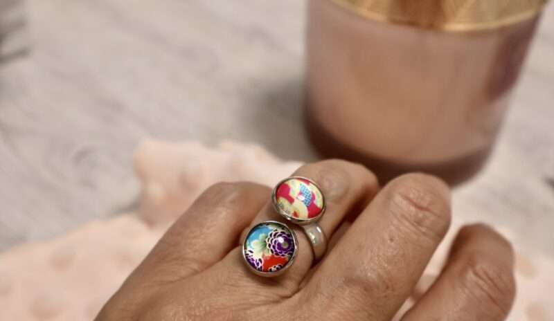 Bague Double - Entrelacs Japon Fuschia – Image 2