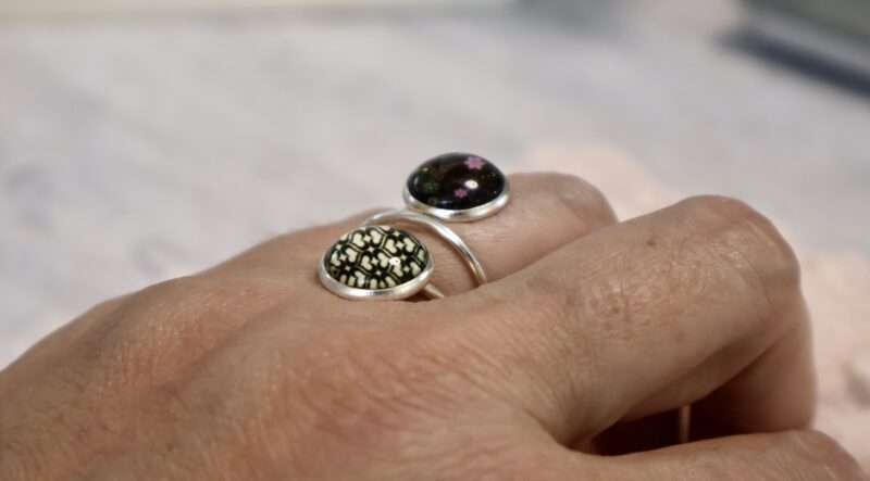 Bague Double - Entrelacs Coeurs noirs – Image 3