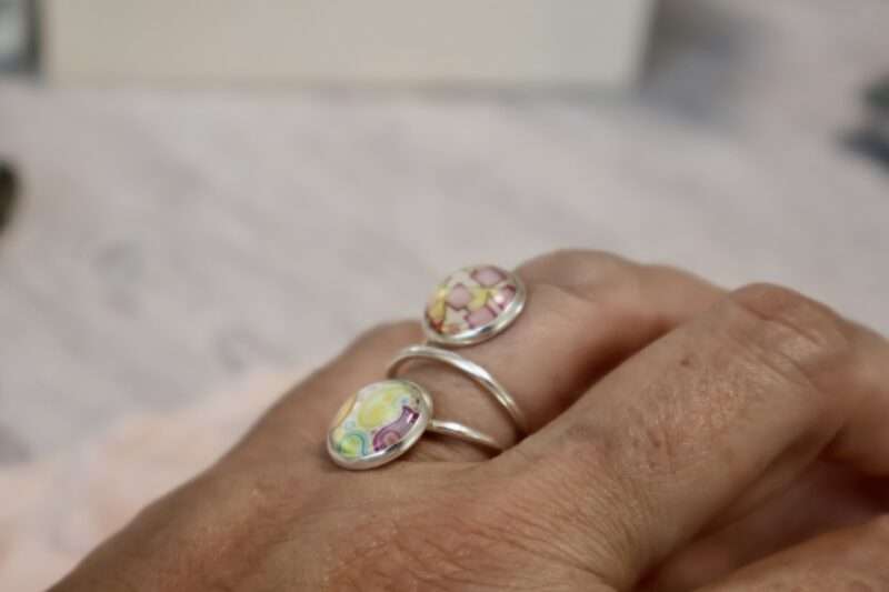 Bague Double - Entrelacs Douceur en Rose – Image 3