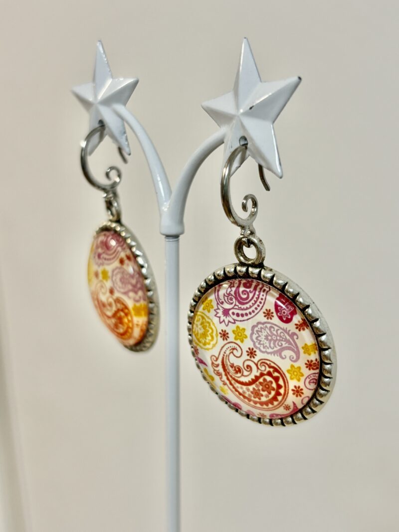 Boucle d'oreille pendante - Paisley