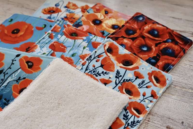 Lot de 8 Lingettes - Champs de Coquelicots – Image 5