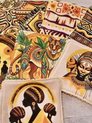 Lot de 8 Lingettes - Africa Jaune