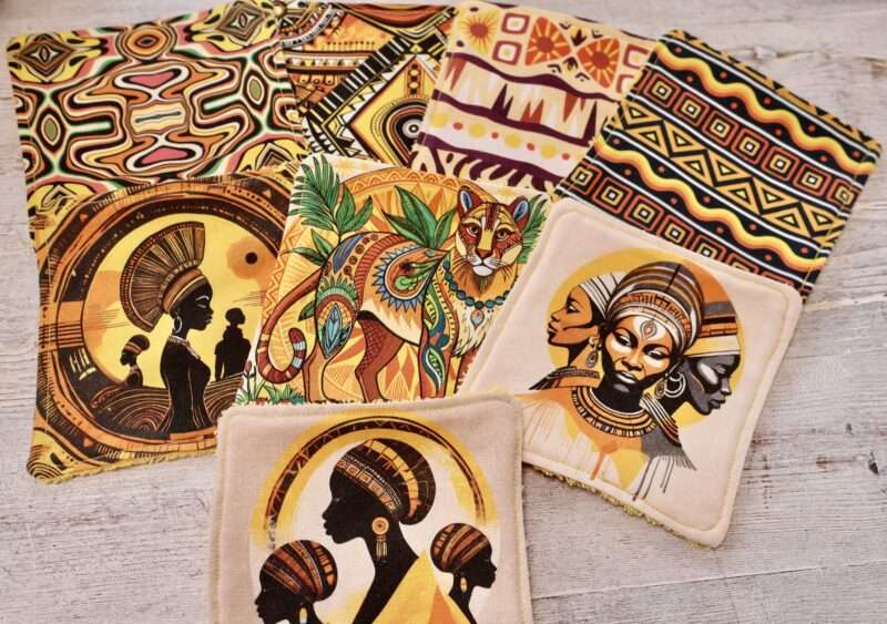 Lot de 8 Lingettes - Africa Jaune