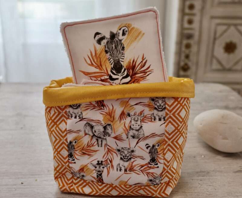 Panière + 8 Lingettes - Zanimo Jaune