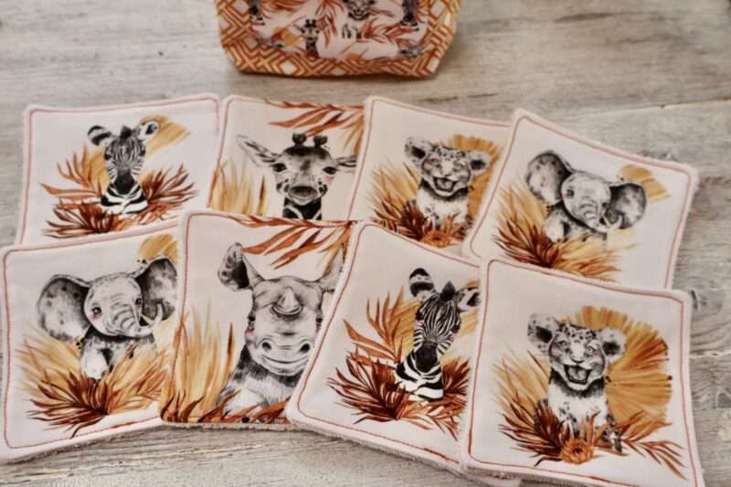 Panière + 8 Lingettes - Zanimo Jaune – Image 2
