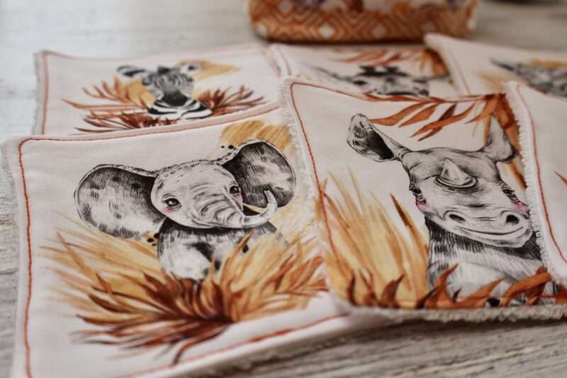 Panière + 8 Lingettes - Zanimo Jaune – Image 3