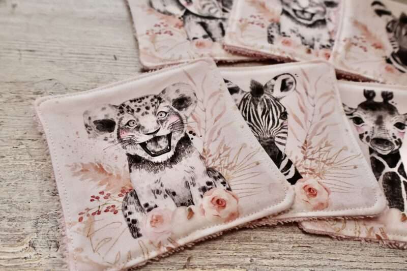 Panière + 8 Lingettes - Zanimo Vieux Rose – Image 4